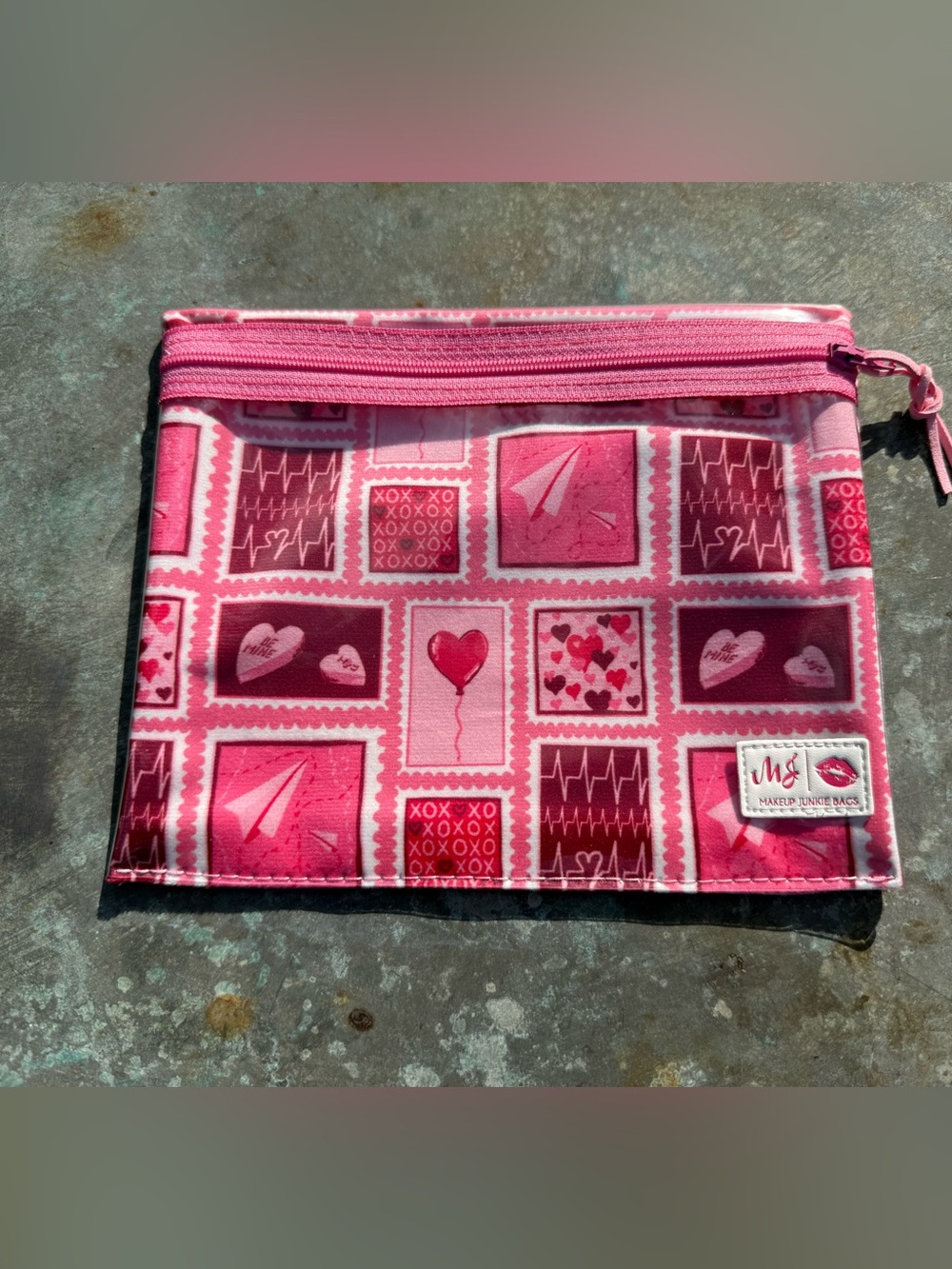 Makeup Junkie XL Multi Use Pouch- Valentine Print